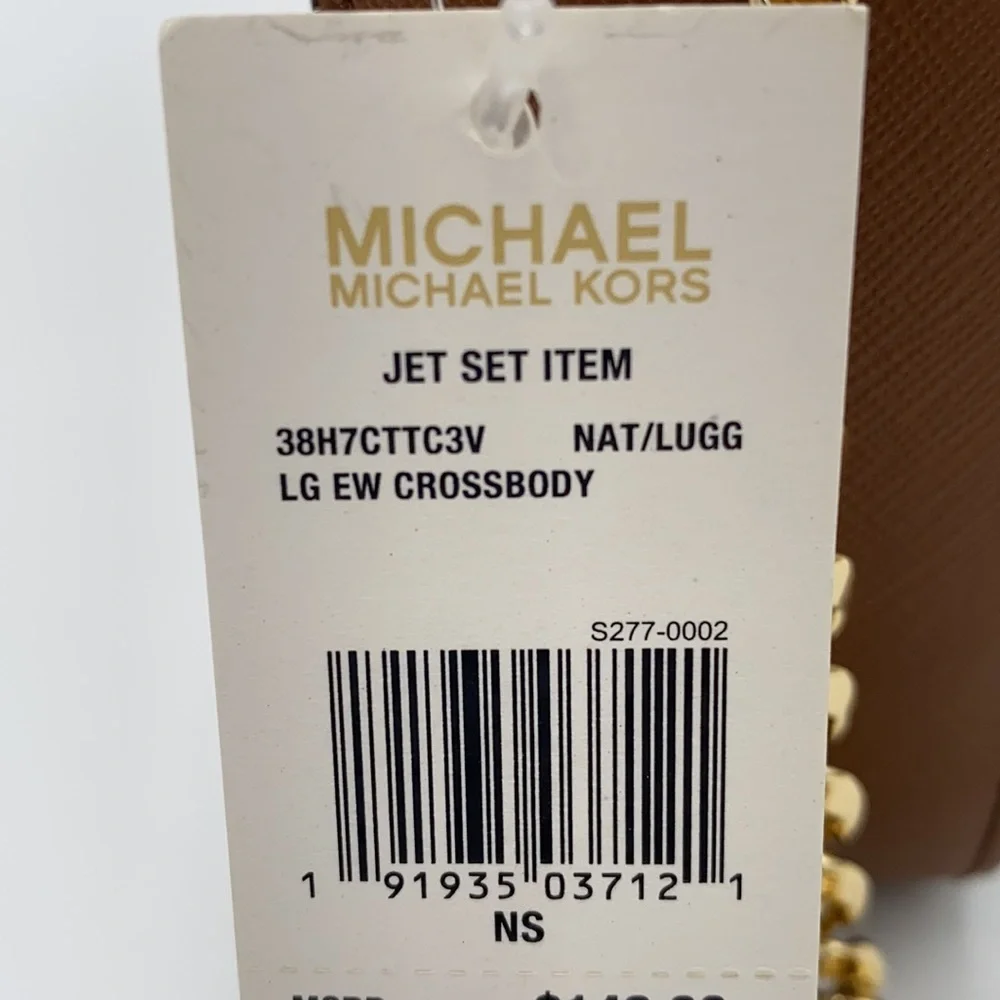 MICHAEL KORS LARGE EW CROSSBODY NAT/ LUGGAGE - Picture 16 of 16